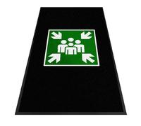 Andersen 2120349 Intérieur en fibre de nylon classique Impressions Tapis de sol avec sécurité Logo Tapis de caoutchouc nitrile Dos, 830 G/M², paysage, 85 x 150 cm