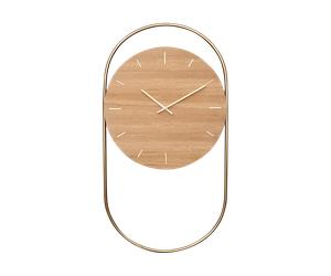 Andersen Furniture Horloge murale A-Wall 41x76 cm Oak-brass