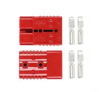 Anderson Lot de 2 connecteurs de câble 175 A 600 V pour camping-car, chariots élévateurs, bateaux, cuivre argenté, sans sexe, avec couvercle IP20 UL94-V0-40 °C à 105 °C, gris, lot de 2 (rouge)