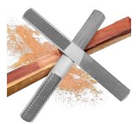 ANDGOO Lot de 2 râpes à bois à 4 voies, lime manuelle à haute teneur en carbone et râpe ronde, limes semi-rondes plates et aiguilles pour aiguiser les outils en bois et en métal