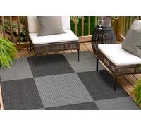 andiamo Arizona Tapis résistant aux intempéries pour l'intérieur et l'extérieur - Tapis de balcon imperméable - Tapis d'extérieur également utilisable comme tapis de salon ou de cuisine - Anthracite -