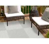 andiamo Arizona Tapis résistant aux intempéries pour l'intérieur et l'extérieur - Tapis de Balcon imperméable - Tapis d'extérieur également utilisable comme Tapis de Salon ou de Cuisine - Gris - 67 x