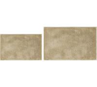 andiamo Florida - Lot de 2 Tapis de Bain antidérapants - Doux et Moelleux - Tapis de Bain antidérapant et Lavable - 40 x 60 cm + 50 x 80 cm - Taupe