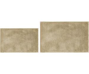 andiamo Florida - Lot de 2 Tapis de Bain antidérapants - Doux et Moelleux - Tapis de Bain antidérapant et Lavable - 40 x 60 cm + 50 x 80 cm - Taupe