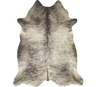 andiamo Tapis Amarillo en Fourrure de Vache synthétique avec Impression Photo - Gris/Noir - 125 x 155 cm