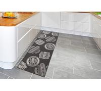 andiamo Tapis de Cuisine Coffeeshop, antidérapant, Lavable, résistant, avec Base en Caoutchouc, Design de café, en différentes Tailles, Taille:67 x 250 cm 291166, Anthracite