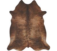 andiamo Tapis en Peau de Vache Amarillo en Fausse Fourrure avec Impression Photo - Marron/Noir 125 x 155 cm