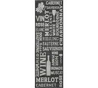andiamo Tapis Louisville 721828 à Poils Courts - Tissage Plat sans Poils - Anthracite vin - 67 x 180 cm