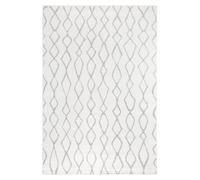 andiamo Tapis tissé Bolonia - Motif Moderne - Certifié Öko-Tex 100 - Polypropylène - Ornement Gris - 120 x 170 cm