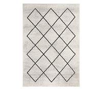 andiamo Tapis tissé Bolonia - Motif ornemental - en polypropylène - Moderne - Certifié Öko-Tex 100 - Gris crème - 120 x 170 cm