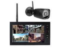 Andoer Système de caméra de sécurité sans fil DVR avec caméra 720P et moniteur LCD de 7 pouces Enregistrement vidéo manuel/en boucle Vision nocturne Portée de transmission 30 m pour la maison, le