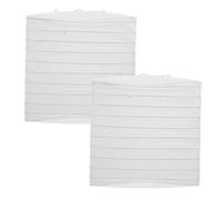 ANDRESLAD Lot de 2 Lanternes en Papier Pliables Carrées Blanches 23X20X20 CM Décoration Suspendue pour Mariage Shower et Fête du Printemps Lanterne Japonaise Légère et Réutilisable