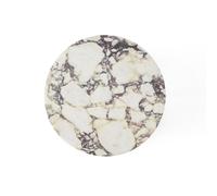 Audo Copenhagen Table d'appoint Androgyne. plateau de table Calacatta Viola. Ø65 cm