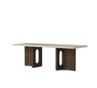 Audo Copenhagen Table de salon Androgyne sable/kunis breccia. structure en chêne lasuré foncé