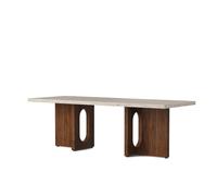 Audo Copenhagen Table de salon Androgyne sable/kunis breccia. structure en noyer