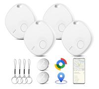 Android Smart Tag, Bluetooth Localisateur D’Objets Fonctionne avec l’app Google Localiser (Uniquement Android), Traceur Tag pour Les clés/Portefeuilles/Valises, Lot de 4 (Blanc)