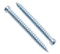 ANDROMEDAGIE® | Vis Torx Ø 7,5 mm T30 tête cylindrique L = 150 mm zinguées blanches 200 pièces | Vis pour béton pour ancrages directs sans chevilles