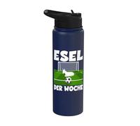 âne de la semaine, joueur de gardien de but et football Stainless Steel Insulated Water Bottle