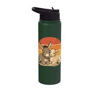 Âne et bébé chèvre animal mignon meilleurs amis Stainless Steel Insulated Water Bottle