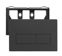 ANEELV Plaque de Commande WC pour Geberit Sigma 01/20/30/50 UP300/320 | Plaque double touche ABS noir mat, pour 115770115, avec cadre & tiges, 24,6×16,4 cm.