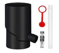 ANEELV Récupérateur d'eau 100mm avec Flexible Télescopique Noir | Jusqu'à 85 % d'eau collectée, tuyau 35-150 cm, anti-UV, antigel, PVC robuste, pour récupérateurs