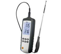 Anémomètre à fil chaud, anémomètre thermique portatif avec écran LCD rétroéclairé, vitesse du vent 0,1-25,0 m/s, transfert de données par ordinateur USB, sonde rétractable, for tests environnementaux