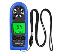 Anémomètre Numérique Portable AIOMEST AI-816B - Mini Anémomètre de Poche Mesure Vitesse du Vent 90km/h, Température- Haute Précision ±5% - Pour HVAC, Voile, Tir, Drone, Golf, Randonnée