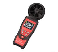 Anémomètre numérique portable pour mesure de la vitesse de l'air, de la température et de l'humidité avec écran couleur haute définition et fonction de conservation des données Noir (HT625B)