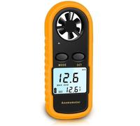 Anémomètre portable numérique 4 en 1 - Mesure vitesse du vent jusqu'à 30 m/s - Rétroéclairage LCD - Étui de protection inclus