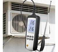 Anémomètre professionnel à fil chaud, compteur de vitesse du vent et mesure du débit d'air avec sonde télescopique et écran LCD rétroéclairé, mesure la vitesse du vent 0,1-25,0 m/s, for CVC, CFM/CMM