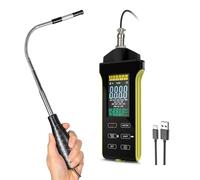 Anémomètre Thermique - Appareil de Mesure de la Vitesse du Vent Numérique avec Capteur Télescopique Hotwire - Mesure le Flux D'air et la Température CFM/CMM - Charge de Type C - Max/Min/Data Hold pour
