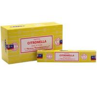 Anemone - Encens SATYA - Bâtonnets d'Encens Naturels - Boîtes de 15g (Citronnelle, 12 Boîtes) - (Anti-Moustique)