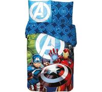 anemone Parure de lit Avengers 140x200 - Housse de Couette Avengers 100% Coton + 1 Housse d'oreiller 63 x 63 (V2)