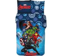 anemone Parure de lit Avengers 140x200 - Housse de Couette Avengers 100% Coton + 1 Housse d'oreiller 63 x 63 (V1)