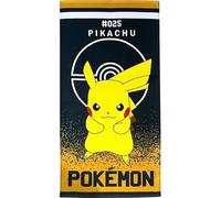 anemone Serviette de Plage Coton Pokémon 70x140 cm - 320 GSM Douce et Absorbante - Serviette de Bain Enfant Adulte - Pikachu Dresseur Piscine Voyage Cadeau (A)