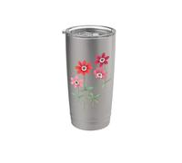 Anémone Vintage Floral Boho Wildflower Graphic Gobelet isotherme en acier inoxydable double paroi