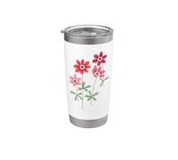 Anémone Vintage Floral Boho Wildflower Graphic Gobelet isotherme en acier inoxydable double paroi
