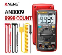 ANENG AN8008/AN8009 Mini multimètre numérique Rm 409b Double fusible gamme automatique Medidor électrique True-RMS Transistor condensateur Test AN8009 Pro Red