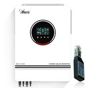 Anern 10200W Onduleur Hybride 48V DC à 220V-240V AC,Hors Réseau Onduleur Solaire Hybride Entrée 2PV/Sortie 2AC,Onde Sinusoïdale Pure avec 160A MPPT Régulateur de Charge PV Max.500V