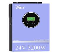 Anern 3000W Onduleur Solaire Hybride 3KW 24VDC à 230VAC Chargeur Solaire MPPT 80A Intégré Tension D'entrée PV Max. 400V Fonctionne avec des Batteries au Plomb et au Lithium (3KW)