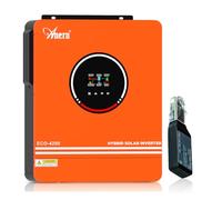Anern 4200W Onduleur Hybride 24v DC à 230v AC, Off Grid Onduleur Solaire Hybride Onde Sinusoïdale Pure avec 120A MPPT régulateur de Charge PV Maximum 450V, Installation Solaire avec Module Wi-FI