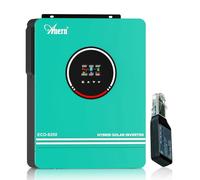 Anern 6200W Onduleur Hybride 48v DC à 230v AC, Off Grid Onduleur Solaire Hybride Onde Sinusoïdale Pure avec 120A MPPT régulateur de Charge PV Maximum 450V, Installation Solaire avec Module Wi-FI