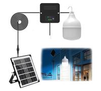 Anern Lampe Solaire Rechargeable D'IntéRieur Lanterne Camping Portable +7m Cable Camping Lampe Panneau Solaire Portable Pour Terrasse Maison Jardin Urgence RandonnéE Tente