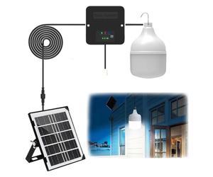 Anern Lampe Solaire Rechargeable D'IntéRieur Lanterne Camping Portable +7m Cable Camping Lampe Panneau Solaire Portable Pour Terrasse Maison Jardin Urgence RandonnéE Tente