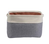 Anevous Lot de 2 boîtes de rangement pliables 38 x 26 x 24 cm avec deux anses, paniers de rangement en tissu, rangement pour vêtements, serviettes, jouets pour enfants, armoire, gris beige