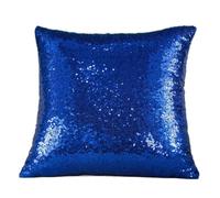 Anevous Lot de 2 housses de coussin décoratives à paillettes - 40 x 40 cm - Pour canapé - Pour chambre à coucher - Bleu roi