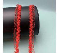 Anevous Ruban en dentelle vintage - 3 m de large - 1,5 cm de large - Élastique - Creativery - Broderie - Ruban décoratif - Pour couture, artisanat, lingerie, robe de mariée, mariage - Rouge