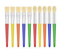 Anezus - 10 pinceaux pour enfants, grands, potelés, ronds et plats, pour peinture préscolaire, lavables, peintures acryliques