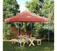 Angajara Tente de fête Pavillon en terre cuite 292 x 292 x 315 cm en tissu Oxford, tonnelle pop-up avec cadre revêtu par pulvérisation, housse résistante aux UV et à l'eau, sac de transport pliable
