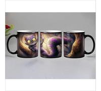 ANGANGAN Tasse à café Tasse Magique, Mug effet thermique Mugs Change De Couleur en Fonction De La Température du Liquide （chat de Cheshire